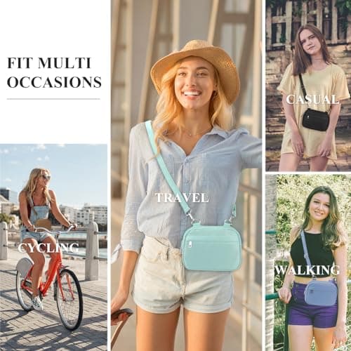 MAXTOP Small Crossbody Bags for Women Men Cell Phone Bum Bag Purse Fanny Pack with Adjustable Strap Black Sling Bag for Traveling Casual Festival Gifts — view 6