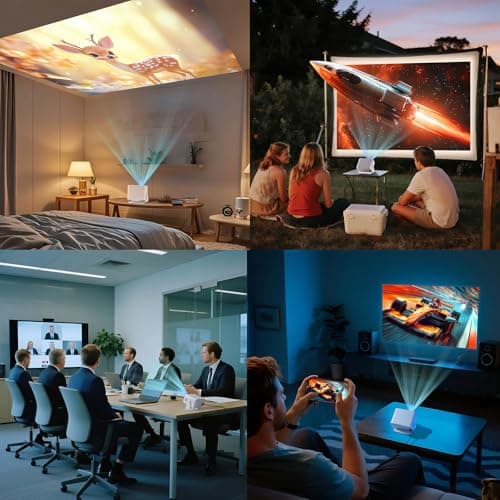 Portable Mini Projector, 720P Native HD with WiFi 6 & Bluetooth 5.2, 4K — view 4