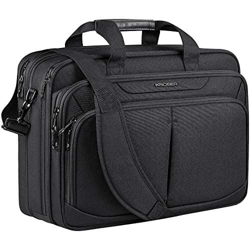 KROSER Laptop Bag Expandable Lightweight Briefcase for 17.3" Work Bag