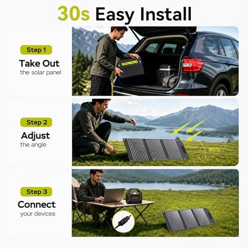 MARBERO Portable Solar Panel 30W Solar Panel Charger 23% High Efficiency — view 5
