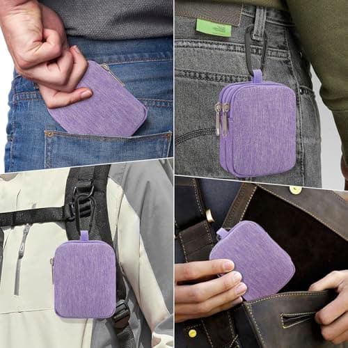 JINSI Mini Pouch Coin Purse Small Organizer Bag (Purple) — view 4