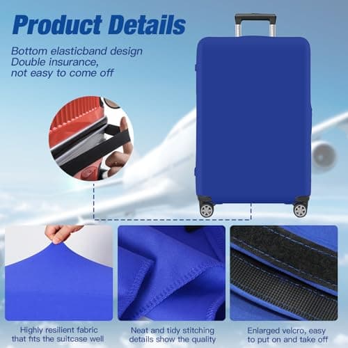 Scettar Suitcase Cover Protectors,Travel Trolley Case Cover Protector,Suitcase Covers Protectors Large with Luggage Tag (XL(29-32IN)) — view 3