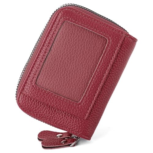 SENDEFN Wallet for Women RFID Blocking Credit Card Holder for Women Small Blocked Accordion Wallets Ladies Purse with Zipper Coin Pocket & ID Window — view 6