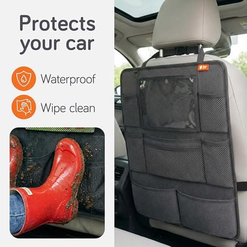 Baby Uma Car Back Seat Organiser for Kids — 2 Pack | Rear Seat Organiser with Tablet Holder & Multiple Pockets | Kids Car Seat Organiser | Car Travel Accessories | Backseat Car Organizer for Children — view 5