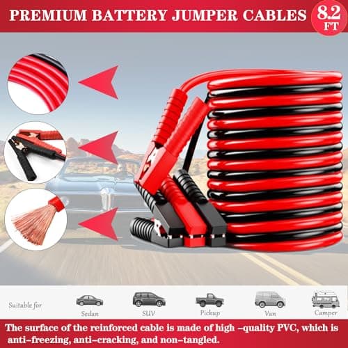 LIANXIN Emergency Roadside Kit for Car Auto Safety Kit with Jumper Cables Headlamp — view 2
