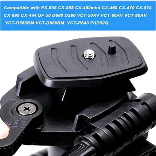 IOUALEY 2 Pack 43mm Quick Release Plate, QR Plate, Camera Mounting Adapter Parts Replacement with Screws Camera Tripods Ball Head Quick Release Plate Replacement Quick-Release System — view 3