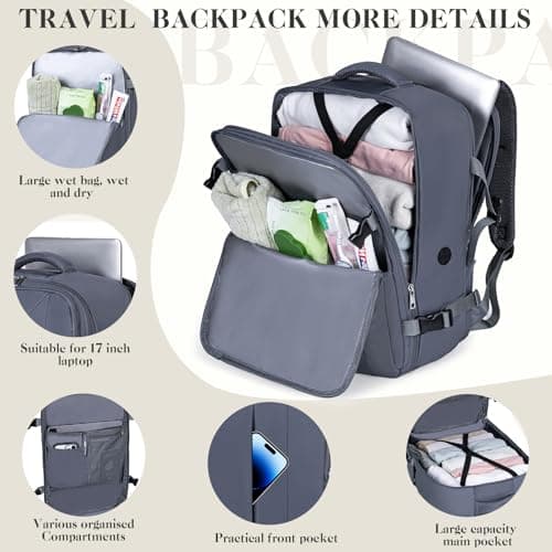 Hayayu Easyjet Cabin Bag 45x36x20 Underseat Cabin Bag Travel Backpack — view 4