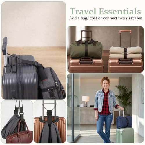 2 Pcs Luggage Connector Straps for Suitcases Portable & Adjustable — view 4