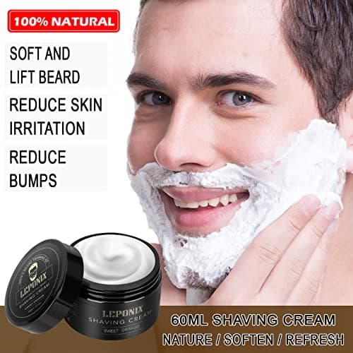 Shaving Kit for Men, Mens Complete Shaving Set with 2 Pack Shaving Soaps, Brush and Bowl, Shaving Cream, Gifts for Husband Boyfriend — view 3