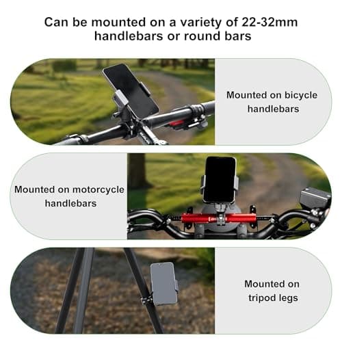 FANAUE Single Socket Arm with Handlebar Clamp Mount U-Bolt Base Compatible with RAM Mounts 1 Inch Ball Head and Bike Motorcycle Phone Holder, Can be Installed on 2.2-3.2 cm Diameter Rail Round Rod — view 4