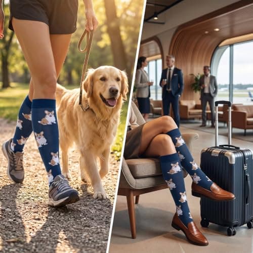 LEOSTEP Compression Socks 6 Pairs for Women Men, 20-30mmHg Support — view 5