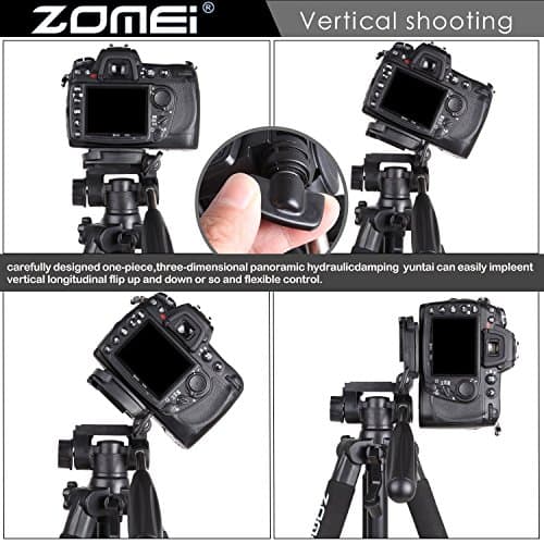 ZOMEI Q111 55-inch Smartphone Tripod Flexible Aluminum Travel Tripod (Red) — view 6