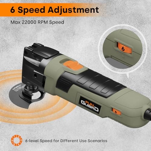 Funguard Oscillating Multi Tool, 300W 15000-22000OPM, 3.5°Oscillation Angle — view 2