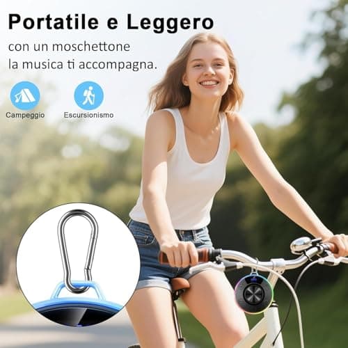 Bluetooth Shower Speaker, Portable Bluetooth Speaker with 360°HD Bass Sound, Built-in Mic, 8Hrs Playtime, IPX7 Waterproof Mini Speakers with Suction Cup Carabiner for Bathroom, Outdoor, Party, Gray — view 4