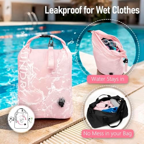 WiseBoy 2 Pack Travel Laundry Bag, Waterproof Compression Laundry Bags — view 3