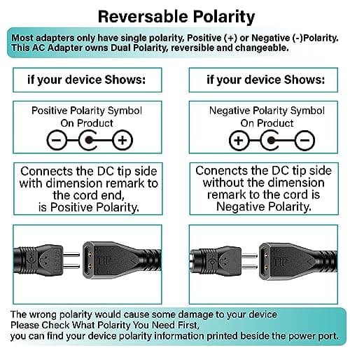 Multi Voltage Power Adapter, Reversible Polarity 30W Universal 3V 4.5V 5V 6V 7.5V 9V 12V Power Supply Adapter Charger for Keyboard Routers Speakers Pedals CCTV Cameras TV Box Audio — view 5