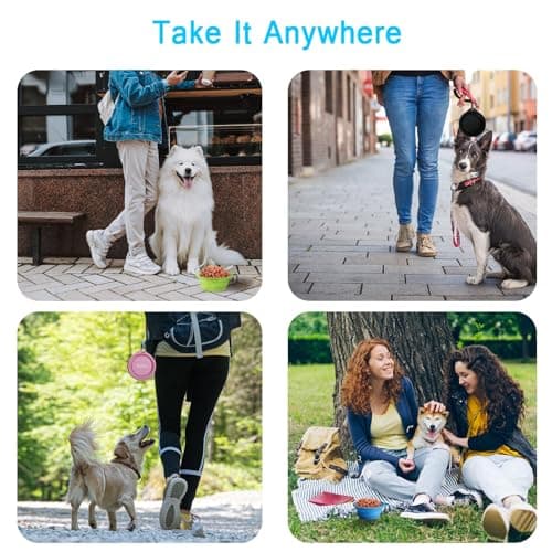 PetBonus 2-Pack Collapsible Dog Bowls, Portable Travel Dog Water Food Bowls — view 5