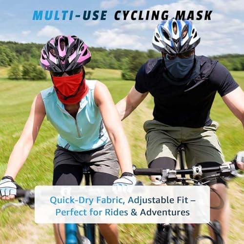 Awumbuk Men's 4-Pack Windproof Neck Gaiter | Breathable Multifunctional Snood for Hiking, Cycling & Running | All-Weather Lightweight Face Cover, Sports Scarf for Outdoor Adventures — view 5