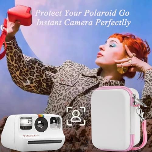TUNYINSH Case for Polaroid Go Generation 2/ Polaroid Go Mini Instant Camera, Travel Storage Bag for Polaroids Go Camera and Film Accessories (White) — view 6