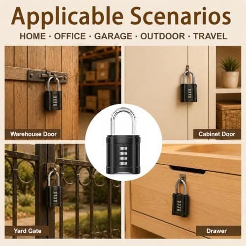 Combination Padlock CP40 55mm Medium Lock for Gates, Fences, Lockers — view 6