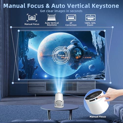 Salange HY300PRO+ 2026 Mini Projector with WiFi6 Bluetooth5.4,Built-in Apps — view 6