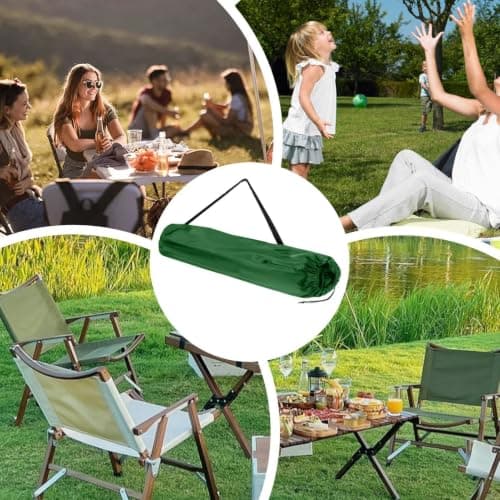 Folding Chair Storage Bag Portable Storage Bag with Drawstring, Green — view 4