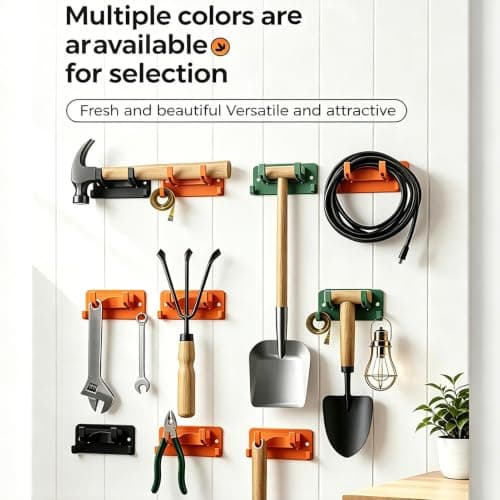 10 Pack Wall Mount Utility Hooks,Garage Shed Garden Kitchen Tool Holders — view 5