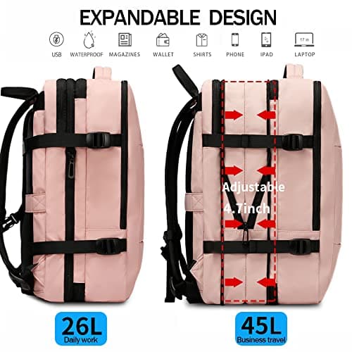 BANGE Travel Backpack,Flight Approved Carry On Backpack for International Travel Bag, Water Resistant Durable 17-inch Laptop Backpacks,Large Daypack Business Weekender Luggage Backpack for Men Women… — view 4