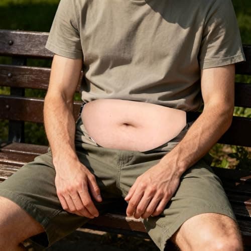 Belly Bag, Belly Novelty Waist Men Funny Dad Bum Bag Adjustable Belt Realistic 3D Print Storage Pouch for Festivals Travel and Joke Novelty — view 2