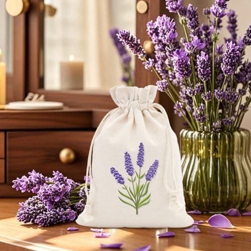 Lavender Bags, 15 Pack Lavender Sachets, Empty Muslin Bags(10 x 15 cm) — view 4