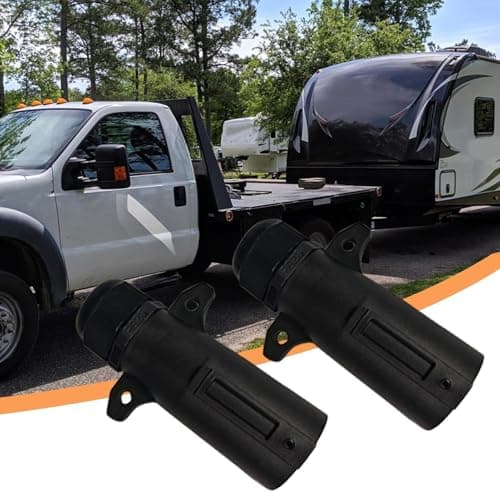 7 Pin Trailer Connector 2 Pieces RV 7 Pin Trailer Plug with Ip68 Waterproof — view 6