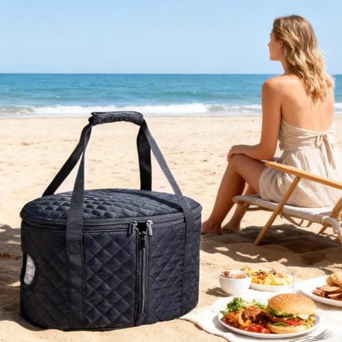 Slow Cooker Carrier Large Capacity Insulated Liners Holder — view 2