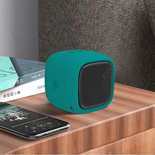 NICAN Portable Mini Bluetooth Speaker with In-built Rechargeable Lithium Battery, Bass Radiator and Great Sound of the kind for Outdoor or Indoor Activities, Easy to Carry for Travel (K02 Turquoise) — view 3