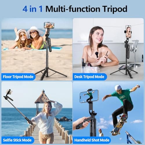 yAyusi Automatic Face Tracking Tripod 360° Rotation, 180 cm With Sensor and Stand, No App, Gesture Control, Smart Selfie Stick for Video/Live — view 2
