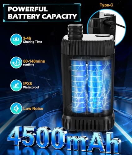 WADEO Portable Camping Shower, Hot Water, 20L Bucket, 7 Days Runtime — view 2