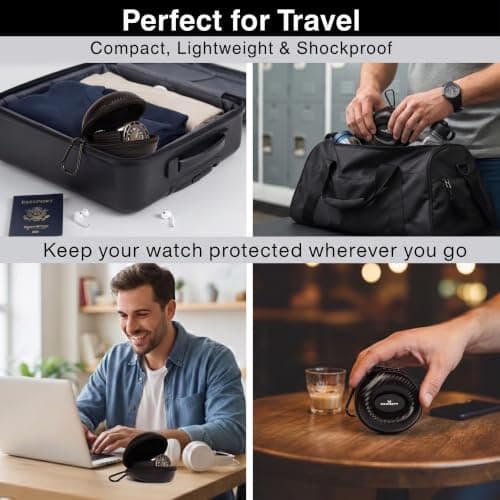 Kennett Watch Case, 50mm, Impact & Water-Resistant (Black Carbon Fibre) — view 4