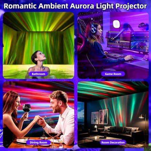 FoxGift Ocean Wave Projector Sensory Light, Quiet Rotating Kids Night Light — view 3
