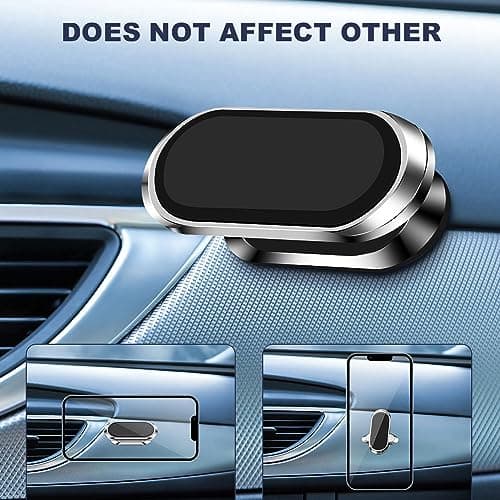 AXFEE Magnetic Mobile Phone Car Mount, Magnet Phone Holder for Car(Sliver) — view 5