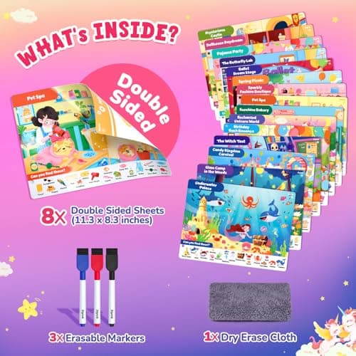 JoyCat Search & Find Activity Books, Educational Toy for Girls Ages 3-6 — view 5