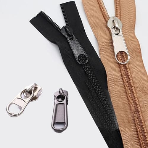 8 PCS Zipper Repair Kit Spare Zipper Pull 4 Sizes Instant for #3#5#8#10 Zip Puller Replacement Set Black and Silver Multipack Removable for Purse Clothes Jeans Suitcase Luggage Backpacks Fixing — view 4