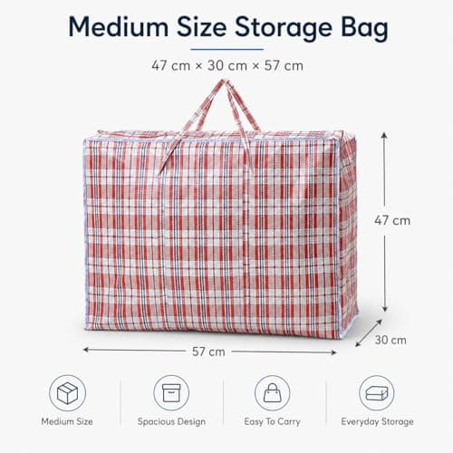 1ABOVE 3 Pack Medium Zipped Storage Bags 57 x 47 x 30 cm — view 2