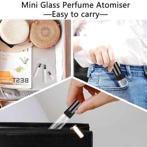 GOTRUST 22PCS Mini Glass Perfume Bottles, 3ml 5ml 10ml Transparent Sprayer — view 4
