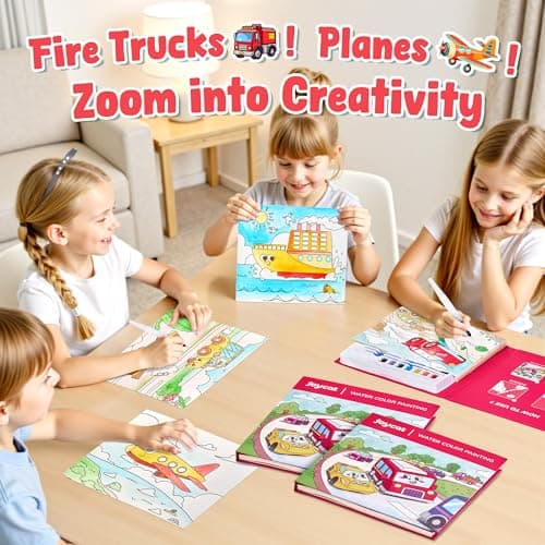 JoyCat Paint with Water Coloring Books for Toddlers (Transportation) — view 4