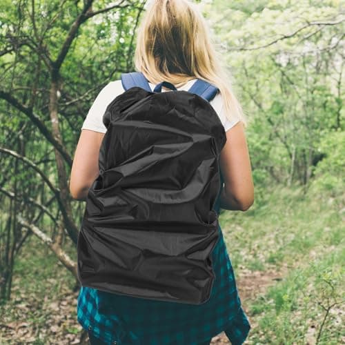 PACKOVE Waterproof Backpack Rain Cover for Hiking and Travel, Black — view 4