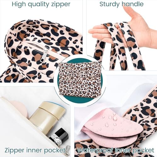 benpen Large Beach Bag for Women:Summer Beach Tote Bag with Zip — view 6