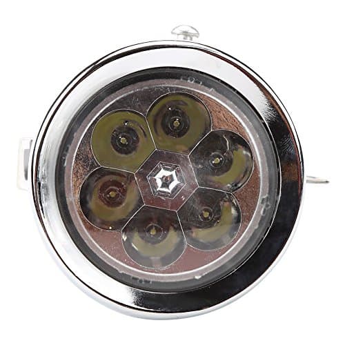 Bike Vintage Headlight, 6 LED Bike Front Light Retro Bicycle Headlight With Bracket Silver — view 2