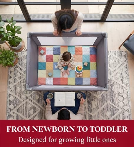 REQUISITE NEEDS Travel Cot, Lightweight, From Birth to 15kg, Easy Fold & Compact, Padded Mattress, Travel Bag - Grey — view 6