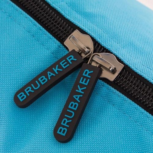 BRUBAKER Padded Ski Bag Skibag 'Carver Champion' for one Pair of Ski and Poles 170 cm Blue/Orange — view 4