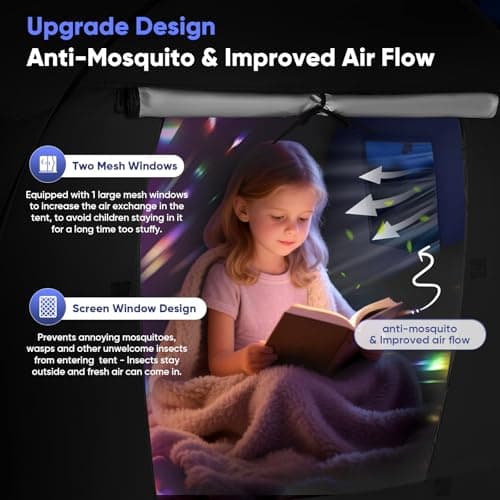 Gxpjycfob Sensory Tent, Pop Up Sensory Den for Autism, Blackout Calm Corner for Kids, Calm Down Tent for Autistic Children Anxiety Relief with Travel Bag, Play and Relax Corner (Round) — view 3