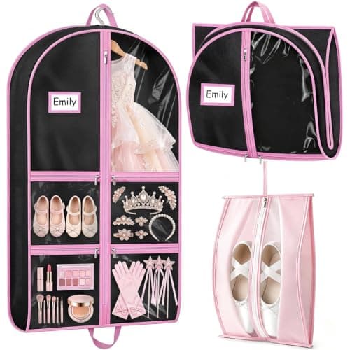 Dance Costume Bag, 40" Dance Costume Garment Bags with Shoe Bag
